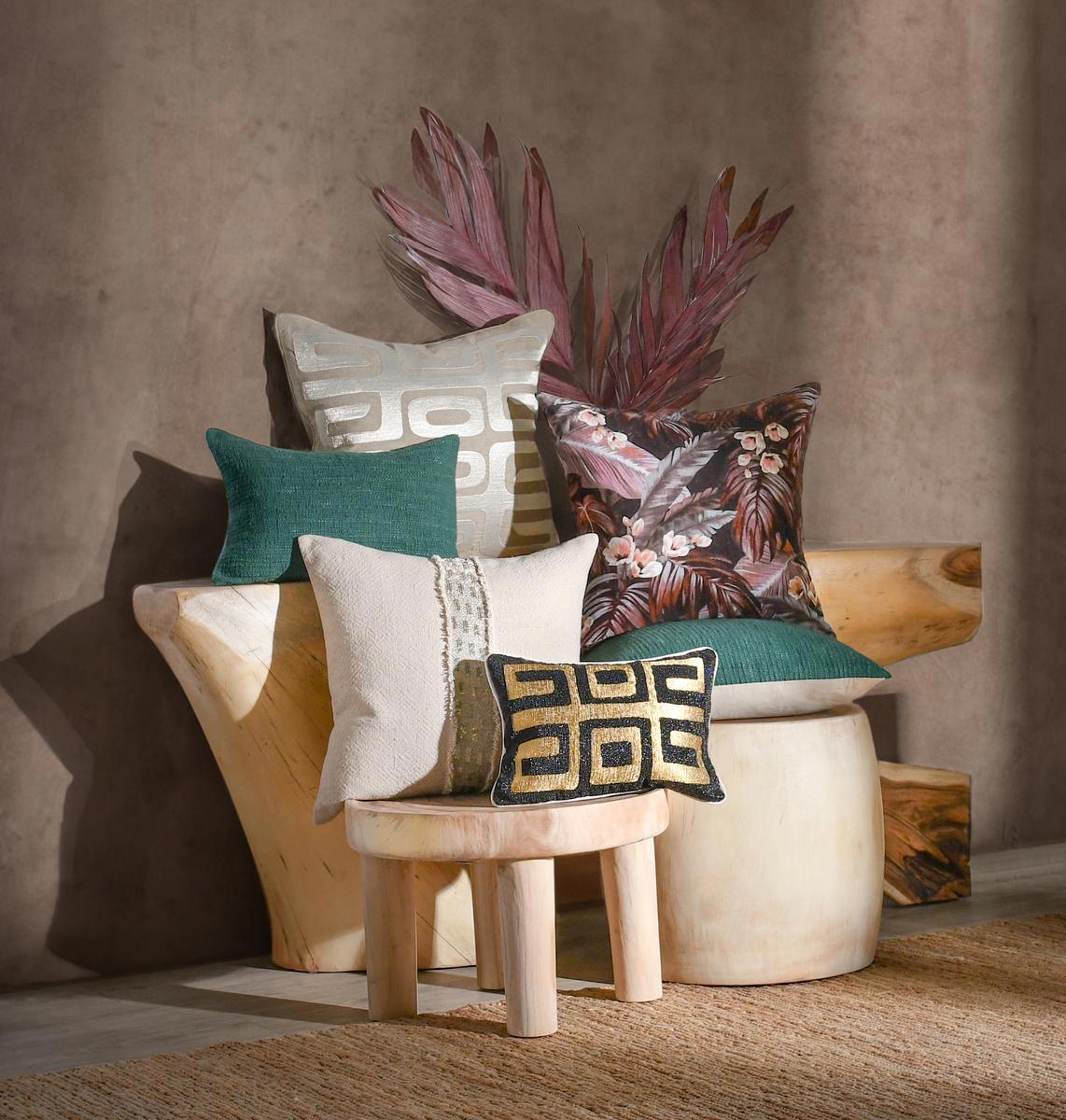 Natural/Silver 60% Linen Pattern RO Lira Multiple Sizes Collection