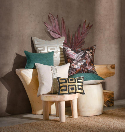 Natural/Silver 60% Linen Pattern RO Lira Multiple Sizes Collection