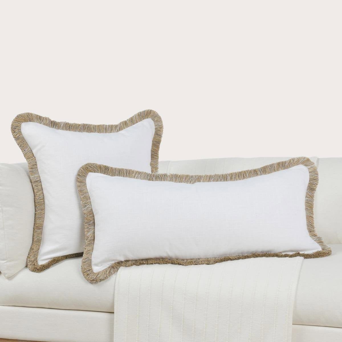 Ivory/Natural 50% Cotton Solid RO Cara Multiple Sizes Collection