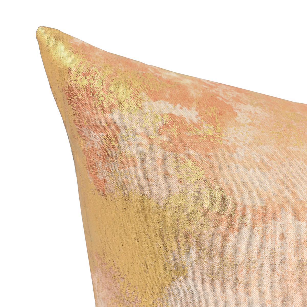 Burnt Orange/Gold 50% Cotton Pattern EQ Onara 22x22 Collection