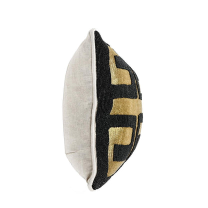 Black/Gold 50% Cotton Pattern RO Dala 12x16 Collection