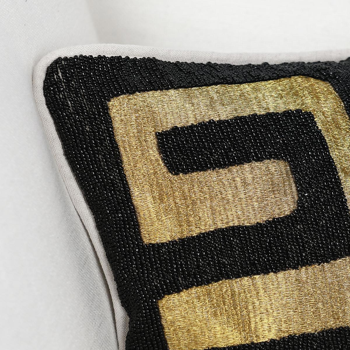 Black/Gold 50% Cotton Pattern RO Dala 12x16 Collection