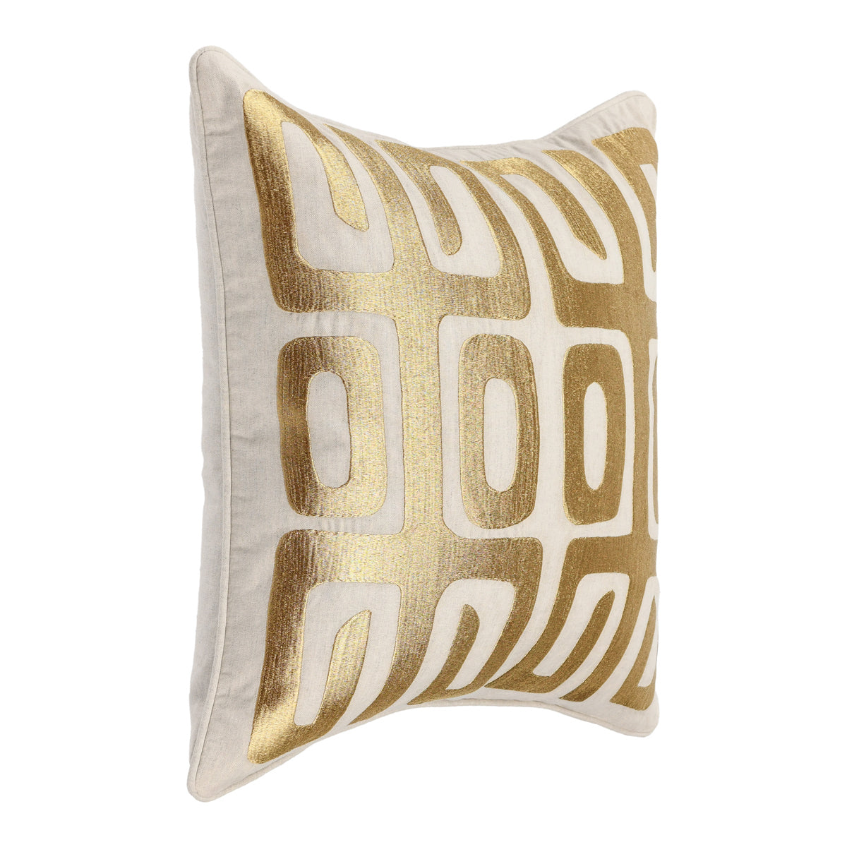 Natural/Gold 50% Cotton Pattern RO Zelo 22x22 Collection