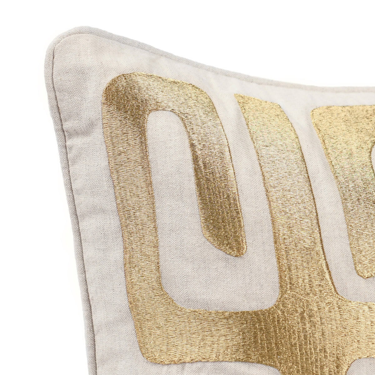 Natural/Gold 50% Cotton Pattern RO Zelo 22x22 Collection