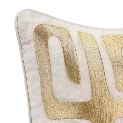 Natural/Gold 50% Cotton Pattern RO Zelo 22x22 Collection