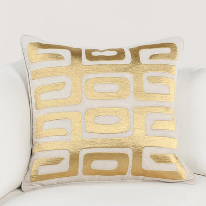 Natural/Gold 50% Cotton Pattern RO Zelo 22x22 Collection