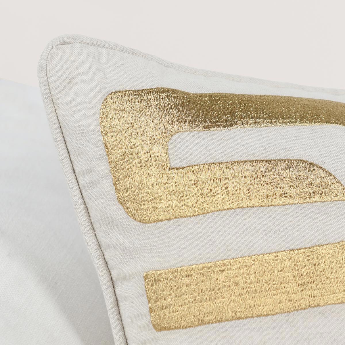Natural/Gold 50% Cotton Pattern RO Zelo 22x22 Collection