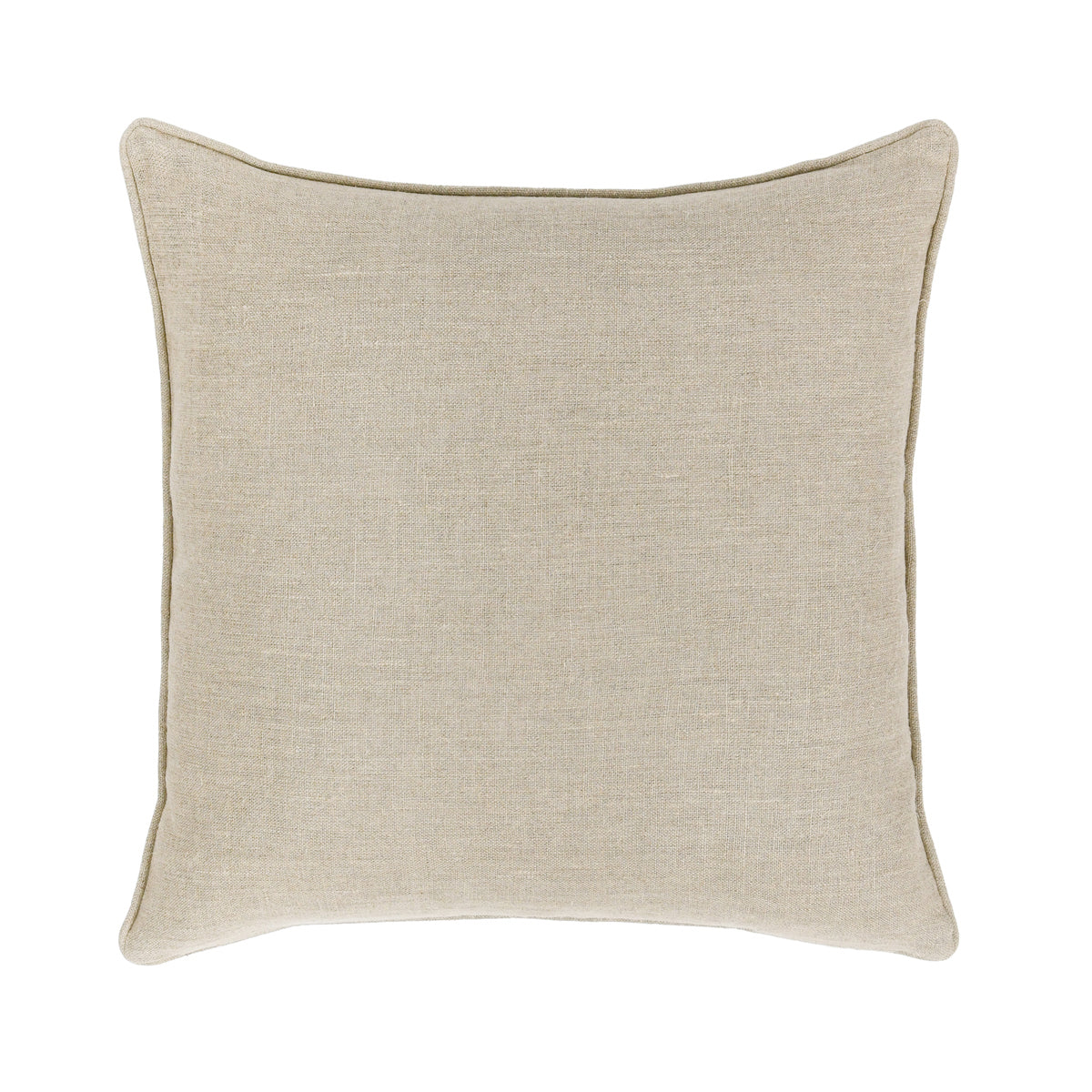 Tan/Silver 100% Linen Pattern RO Zelo 22x22 Collection