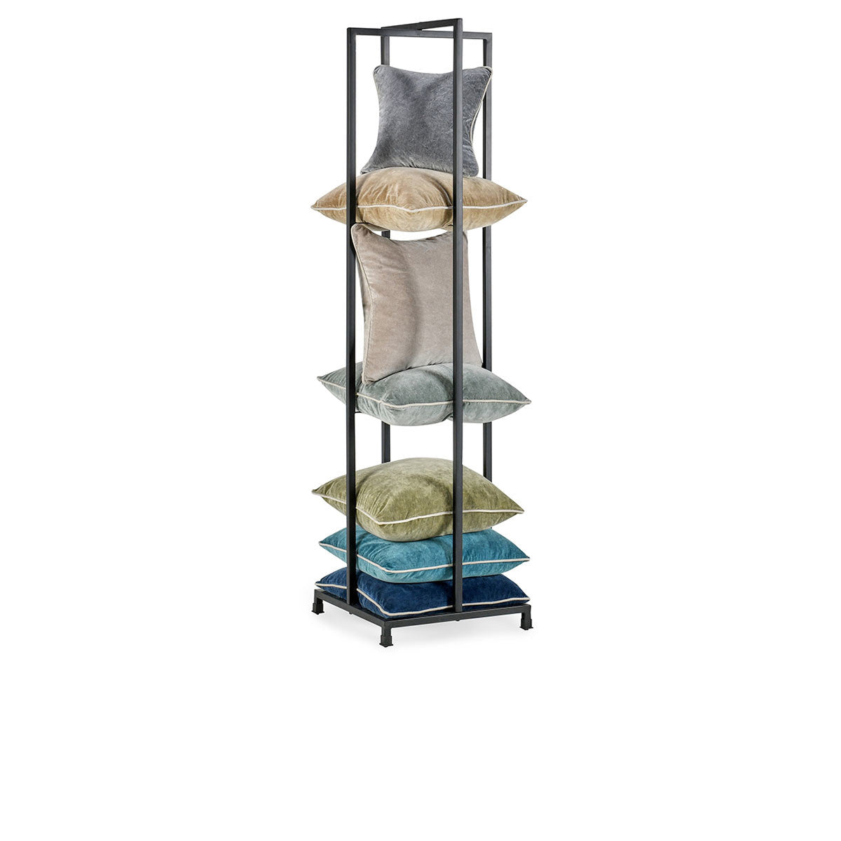 Black Racks & Basket Pillow Tower Collection