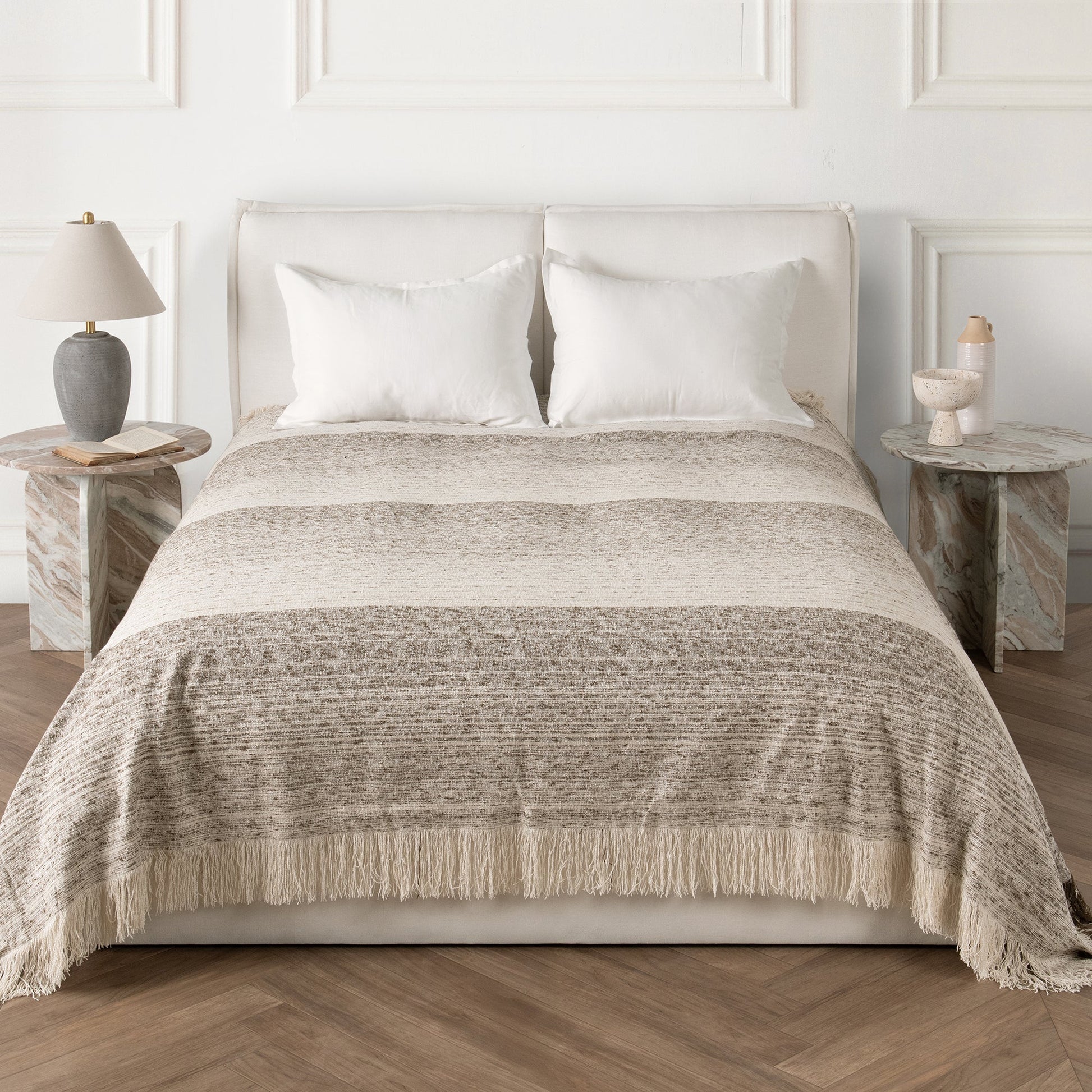 Cocoa Brown 100% Cotton Blankets & Throw BC Beryl Blanket Multiple Sizes Collection