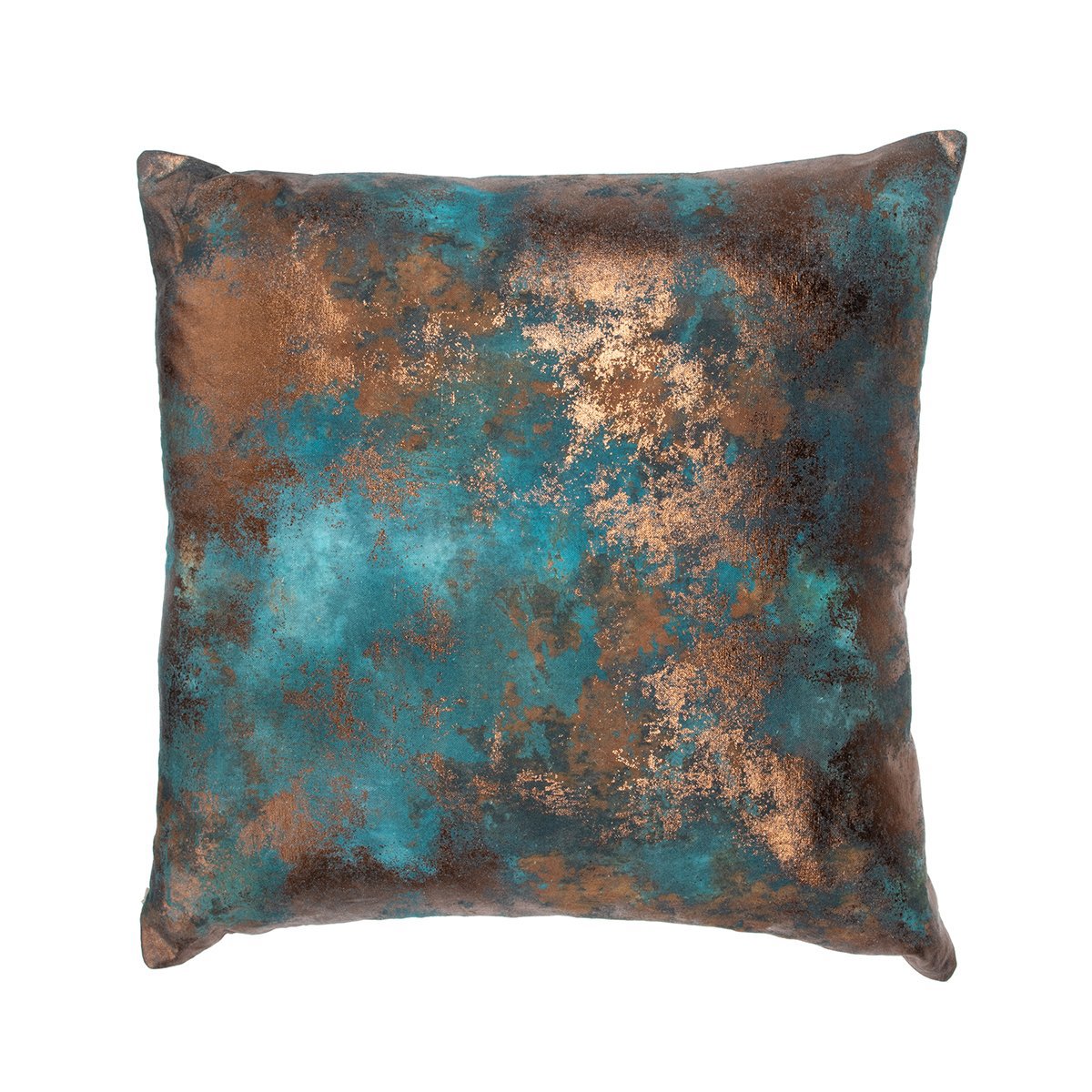 Teal/Antique Bronze 50% Cotton Pattern EQ Onara 22x22 Collection