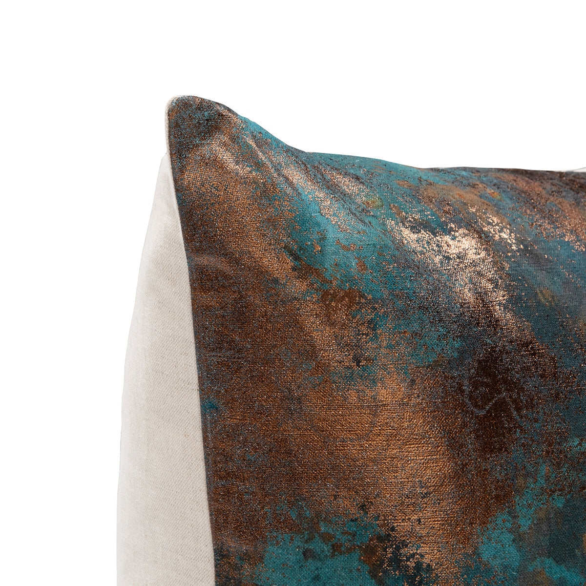 Teal/Antique Bronze 50% Cotton Pattern EQ Onara 22x22 Collection