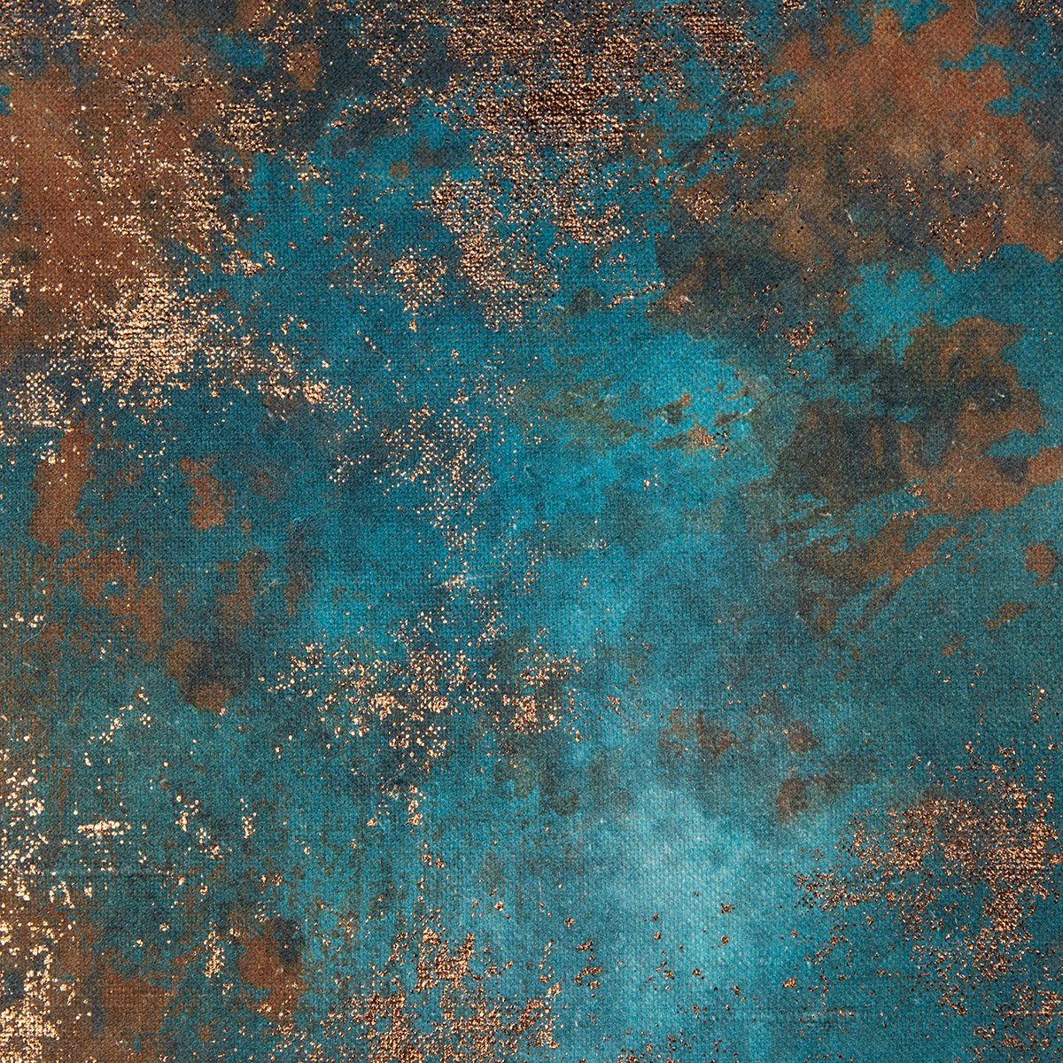 Teal/Antique Bronze 50% Cotton Pattern EQ Onara 22x22 Collection
