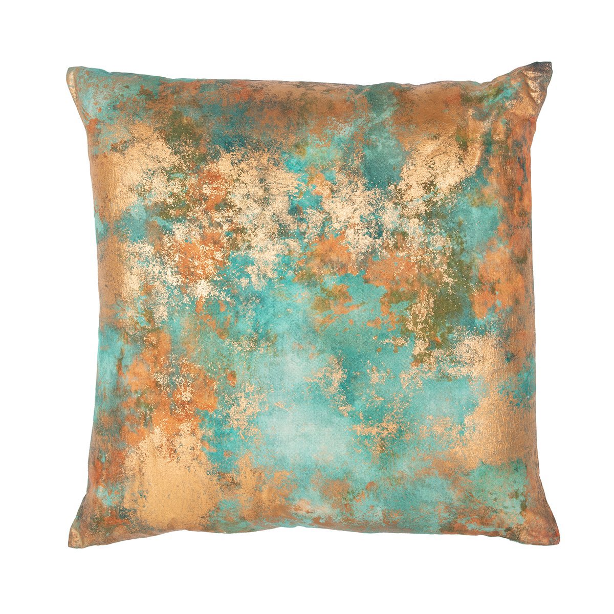 Turquoise Copper 50% Cotton Pattern EQ Onara 22x22 Collection
