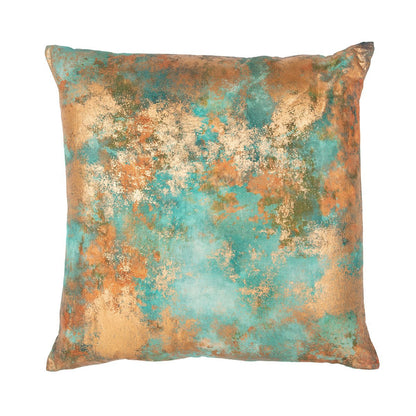 Turquoise Copper 50% Cotton Pattern EQ Onara 22x22 Collection