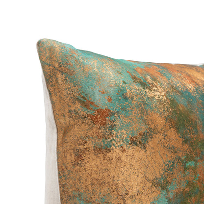 Turquoise Copper 50% Cotton Pattern EQ Onara 22x22 Collection