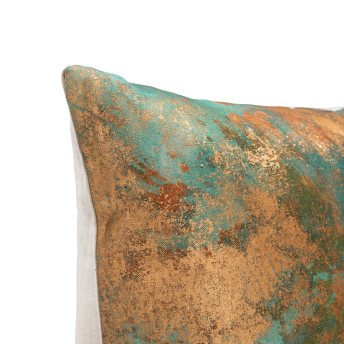 Turquoise Copper 50% Cotton Pattern EQ Onara 22x22 Collection