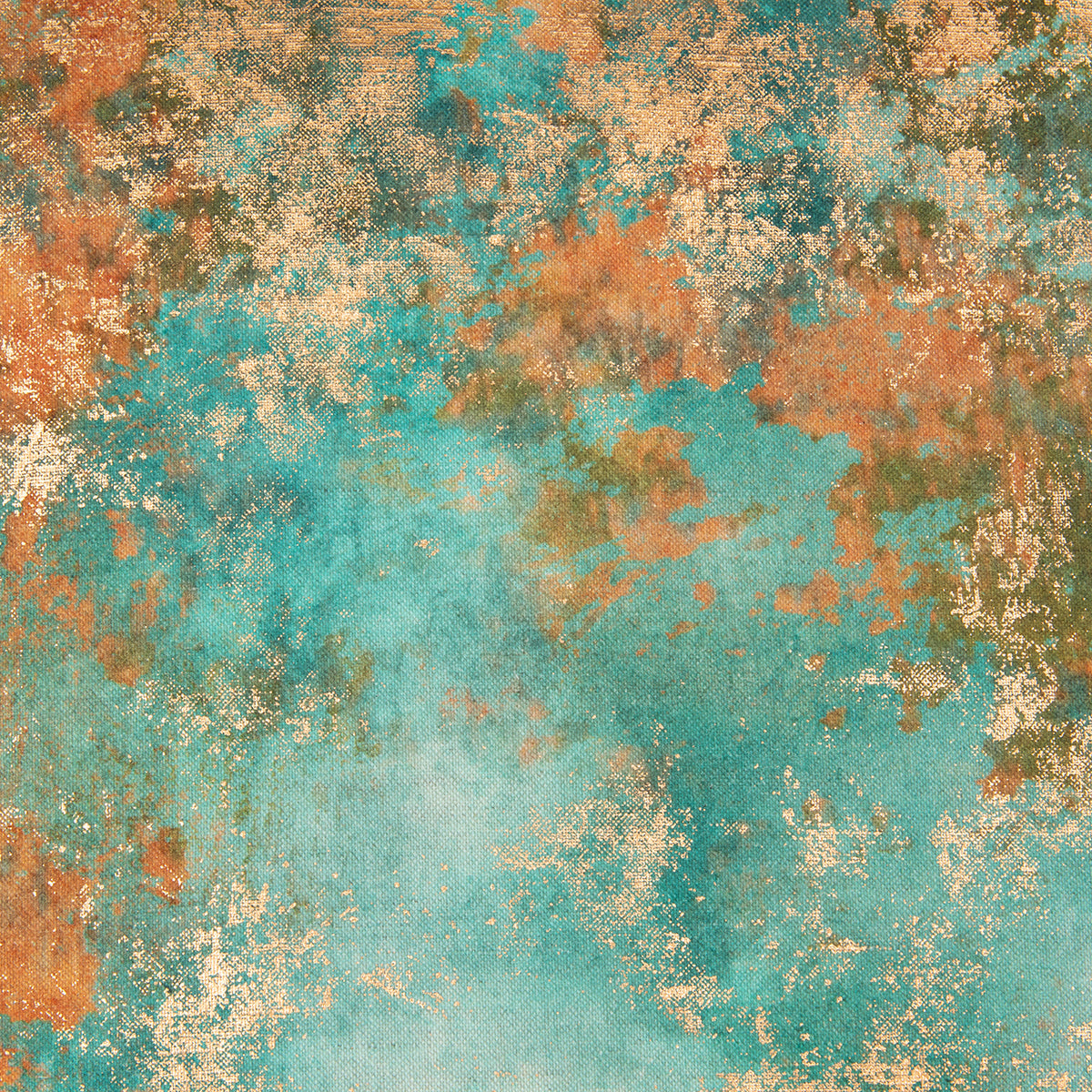 Turquoise Copper 50% Cotton Pattern EQ Onara 22x22 Collection