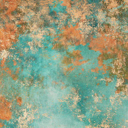 Turquoise Copper 50% Cotton Pattern EQ Onara 22x22 Collection