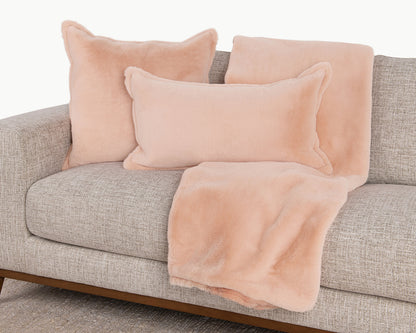 Peach Solid EQ Taiga Faux Fur Multiple Sizes Collection