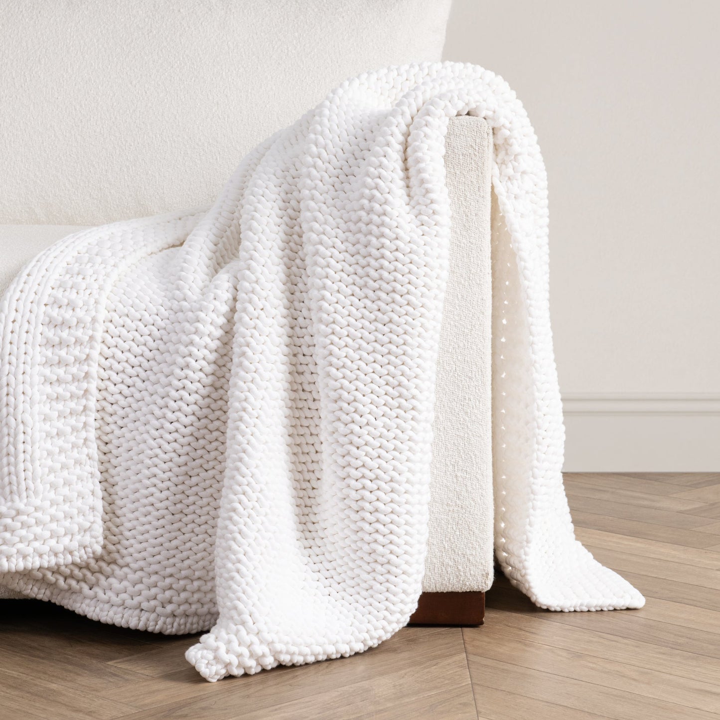 White 100% Cotton Blankets & Throw TC Dyne Throw 50x70 Collection