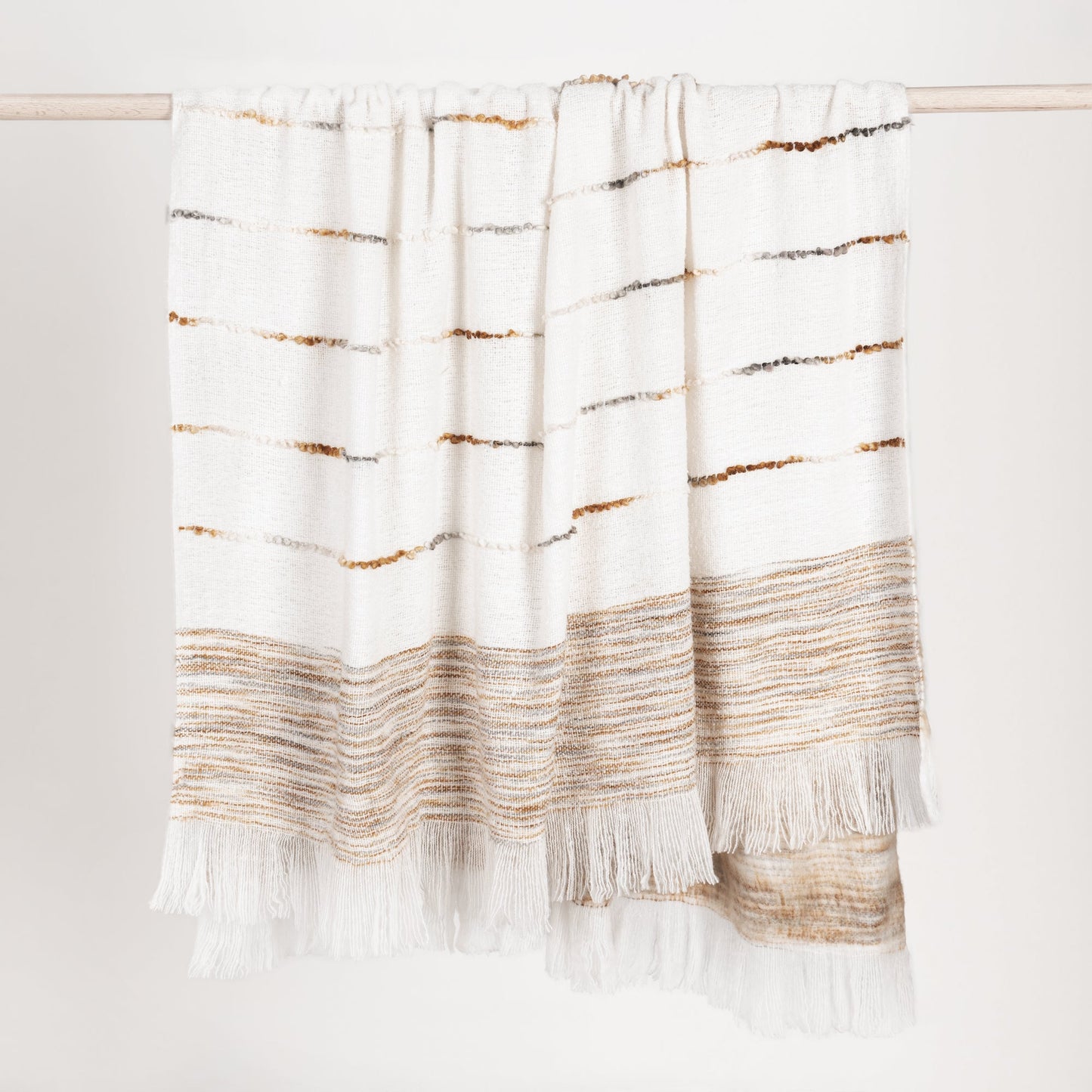 Ivory/Rust 100% Acrylic Blankets & Throw TC Albedo Throw 50x70 Collection