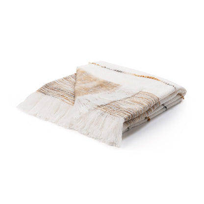 Ivory/Rust 100% Acrylic Blankets & Throw TC Albedo Throw 50x70 Collection