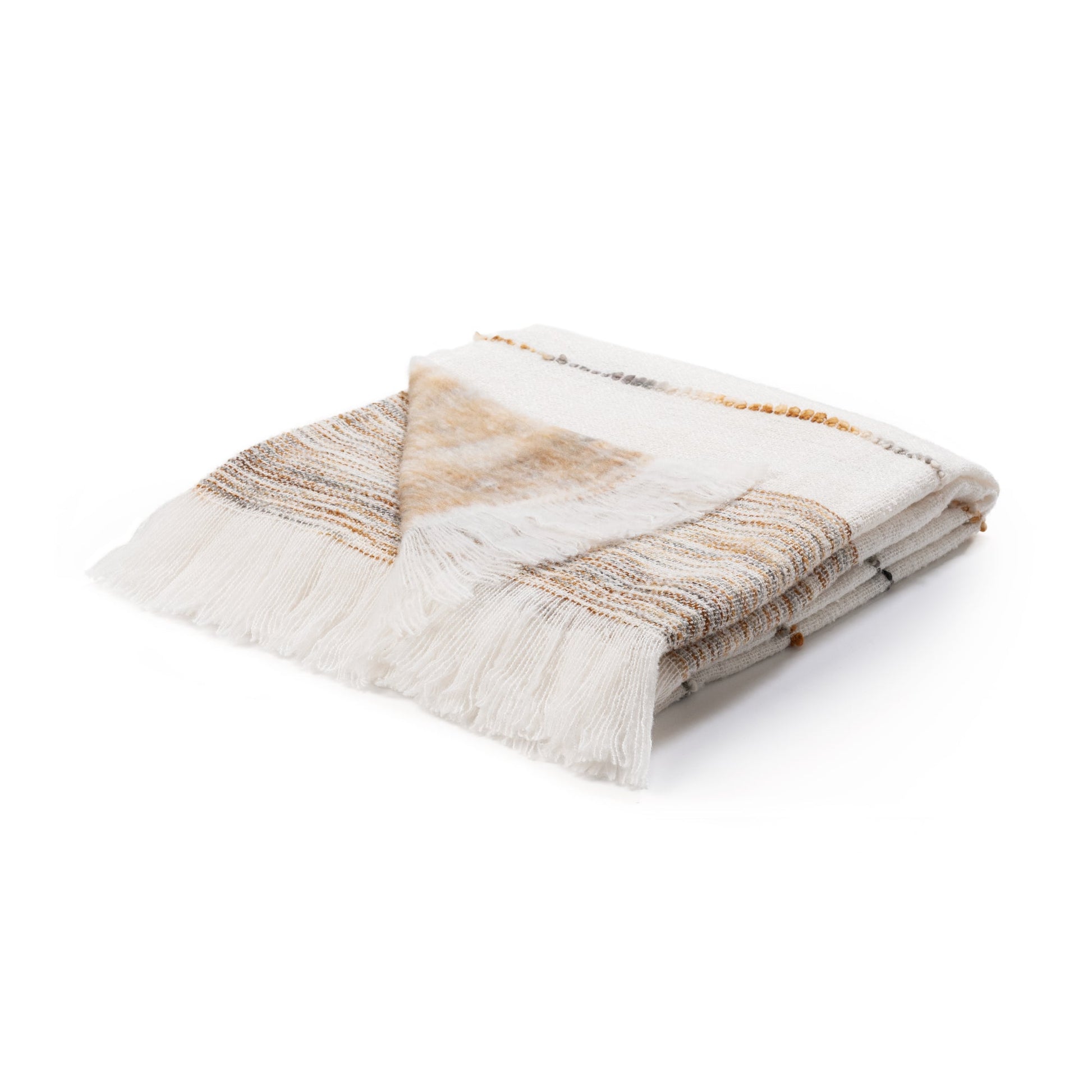 Ivory/Rust 100% Acrylic Blankets & Throw TC Albedo Throw 50x70 Collection