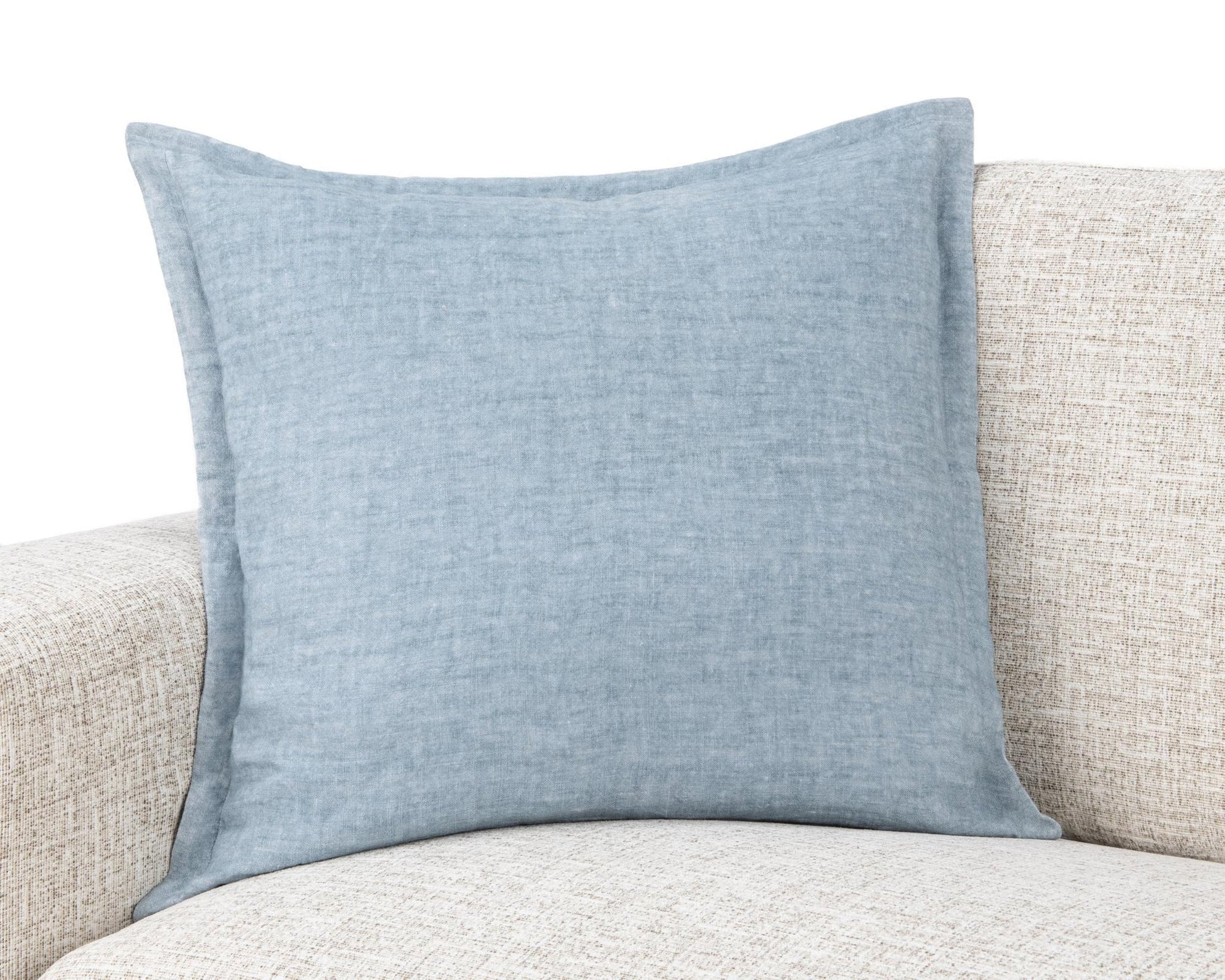 Chambray Blue 100% Belgian Flax Linen Solid SLD Solstice 22x22 Collection