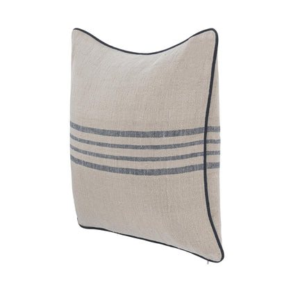 Natural/Navy 100% Linen Pattern NV Newport Multiple Sizes Collection
