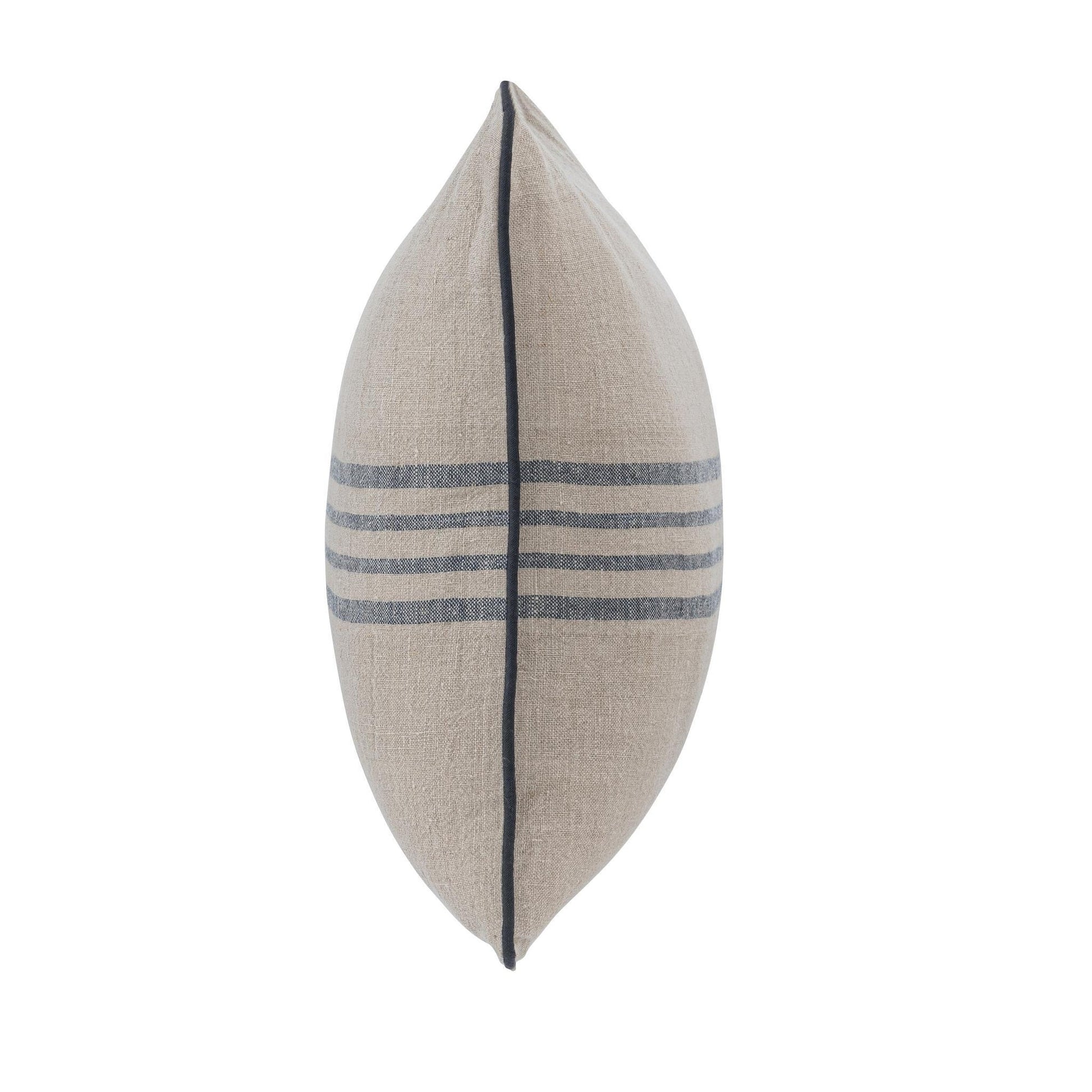 Natural/Navy 100% Linen Pattern NV Newport Multiple Sizes Collection