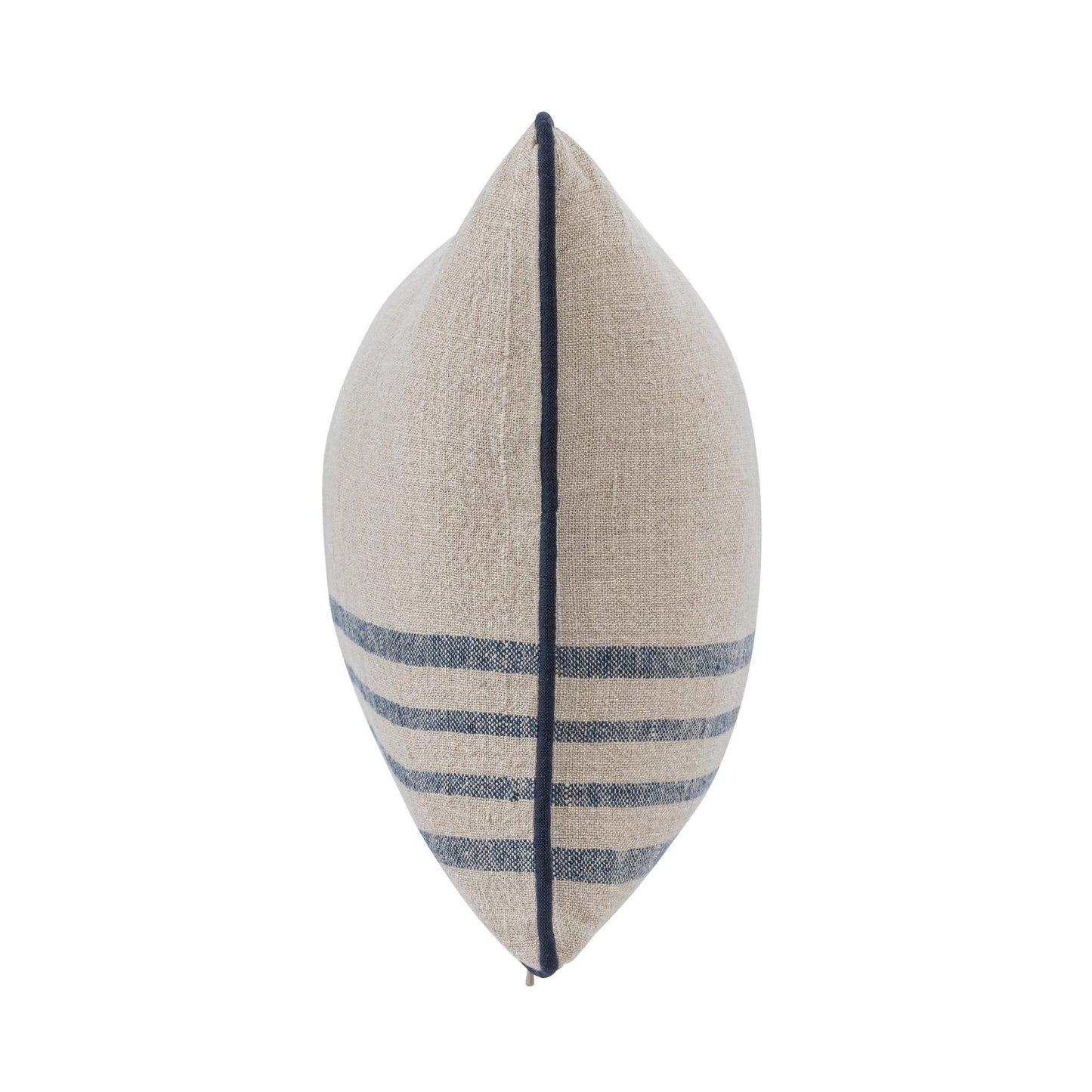 Natural/Navy 100% Linen Pattern NV Newport Multiple Sizes Collection