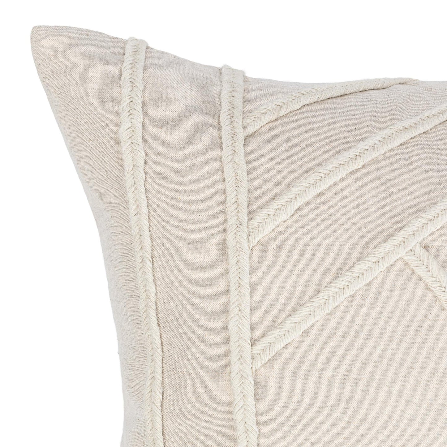 Natural 50% Linen/50% Cotton Pattern NV Langdon Multiple Sizes Collection