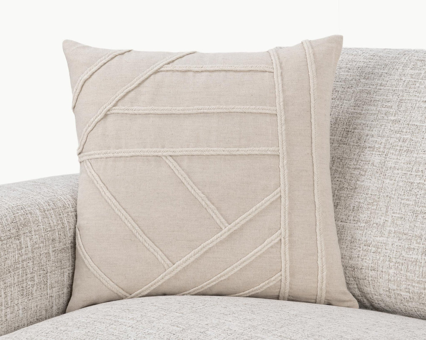Natural 50% Linen/50% Cotton Pattern NV Langdon Multiple Sizes Collection