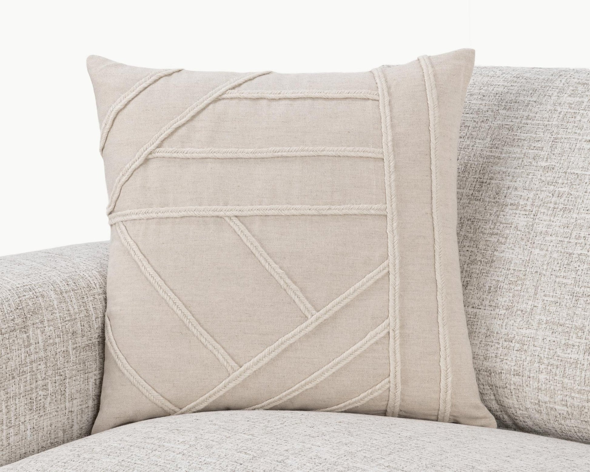 Natural 50% Linen/50% Cotton Pattern NV Langdon Multiple Sizes Collection