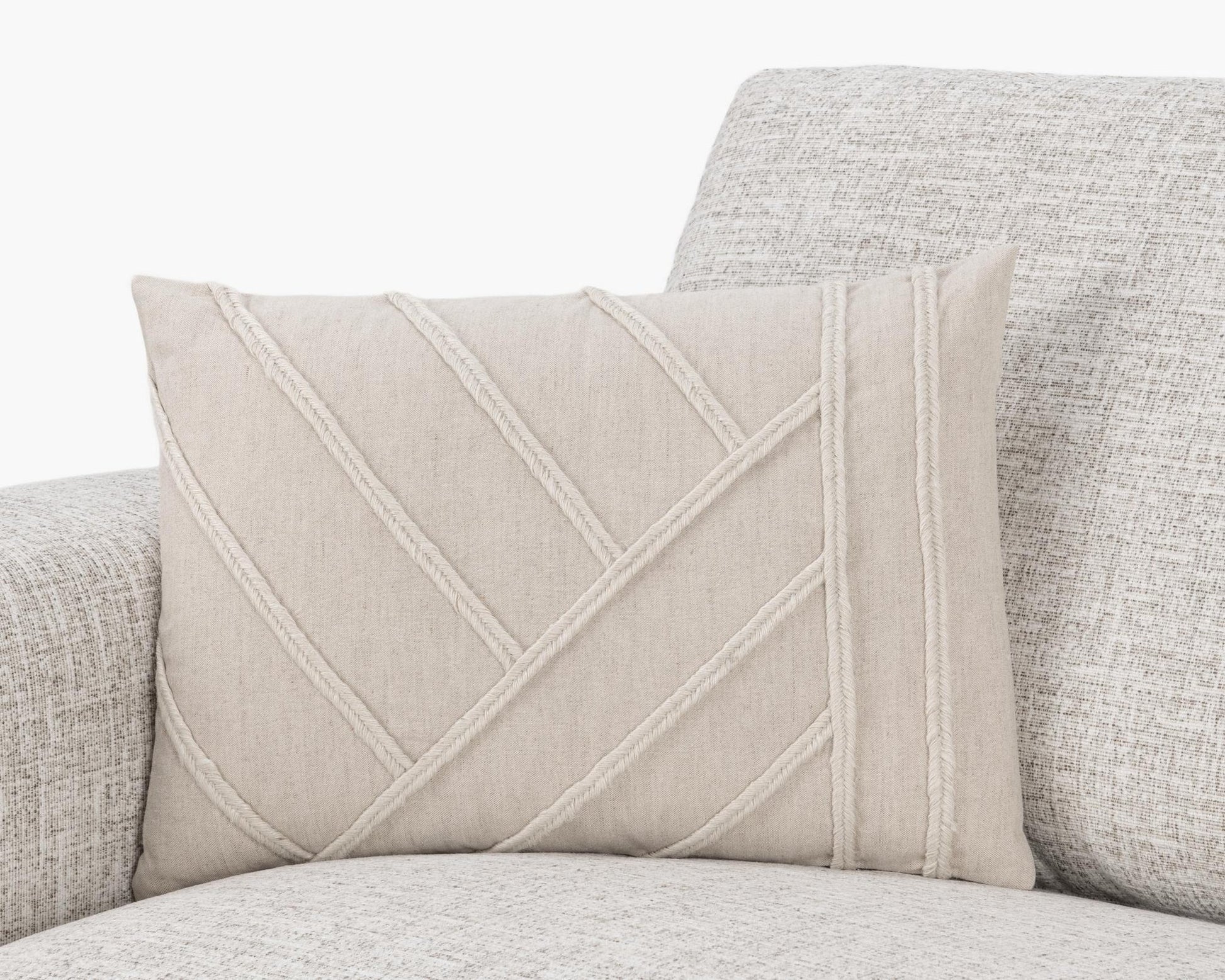 Natural 50% Linen/50% Cotton Pattern NV Langdon Multiple Sizes Collection