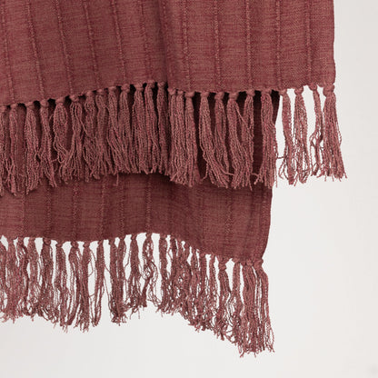 Cherrywood Red 50% Cotton/50% Viscose Blankets & Throw TC Hunter 50x70 Throw Collection