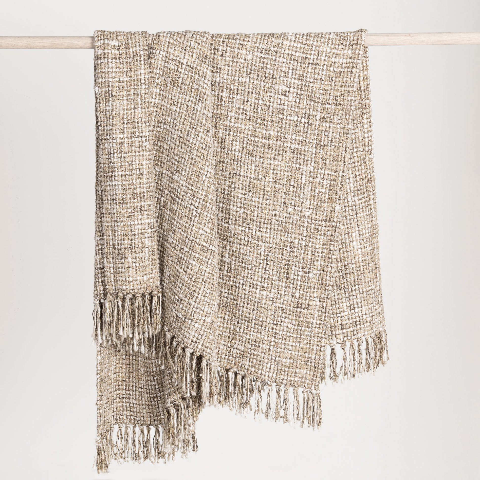 Natural/Ivory 50% Cotton/50% Viscose Blankets & Throw TC Porter 50x70 Throw Collection