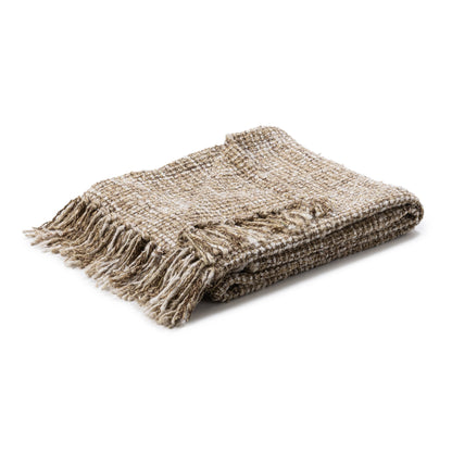 Natural/Ivory 50% Cotton/50% Viscose Blankets & Throw TC Porter 50x70 Throw Collection