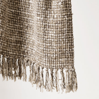 Natural/Ivory 50% Cotton/50% Viscose Blankets & Throw TC Porter 50x70 Throw Collection