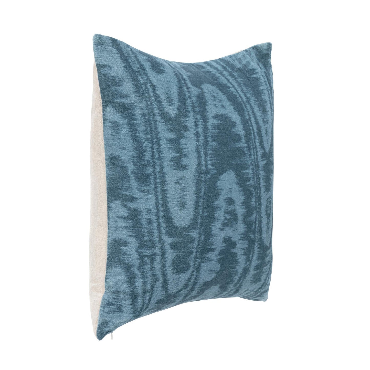 Chambray Blue 100% Cotton Velvet Pattern NV Hildene 22x22 Collection