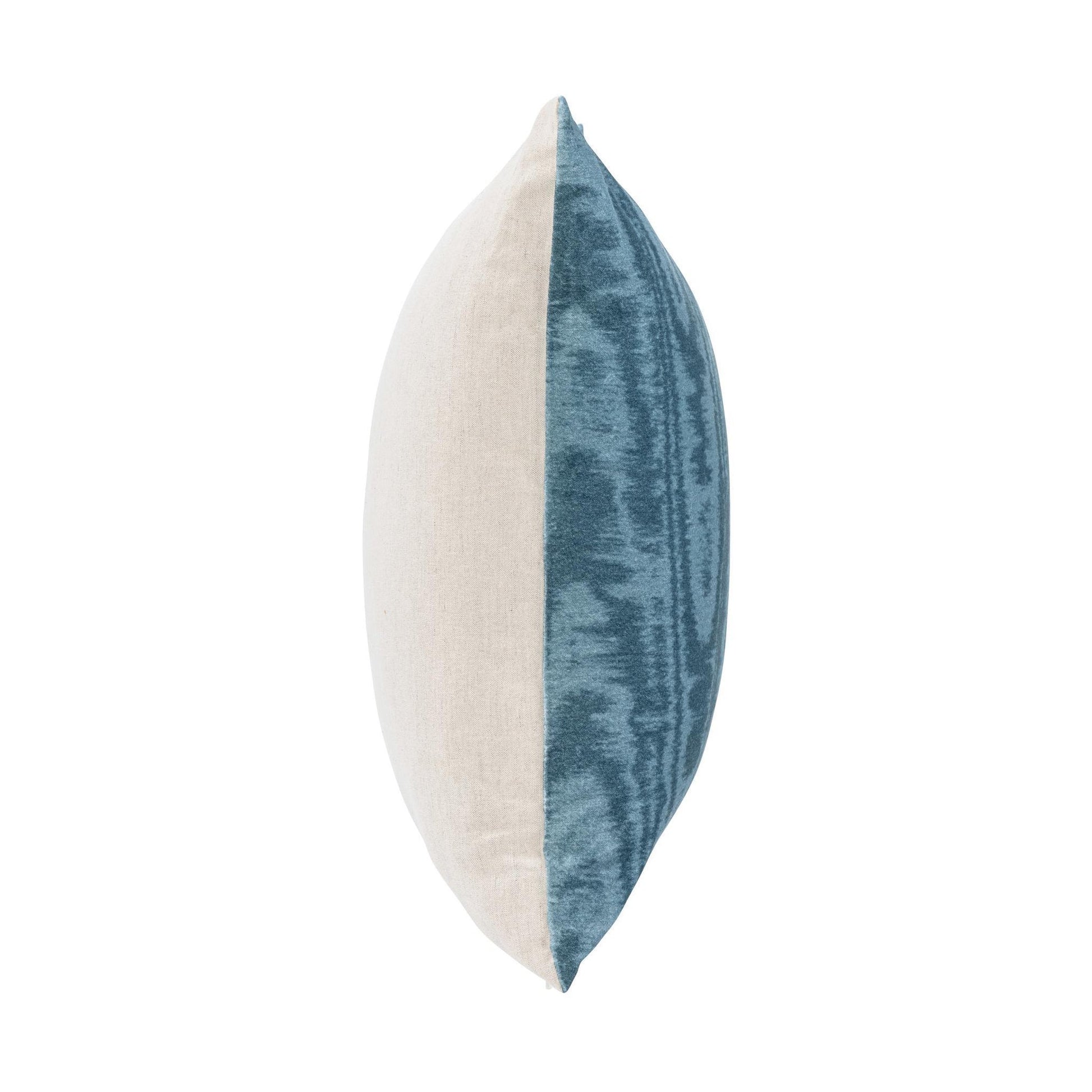 Chambray Blue 100% Cotton Velvet Pattern NV Hildene 22x22 Collection