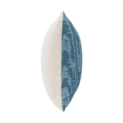 Chambray Blue 100% Cotton Velvet Pattern NV Hildene 22x22 Collection