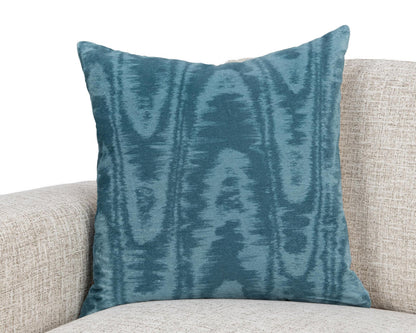 Chambray Blue 100% Cotton Velvet Pattern NV Hildene 22x22 Collection