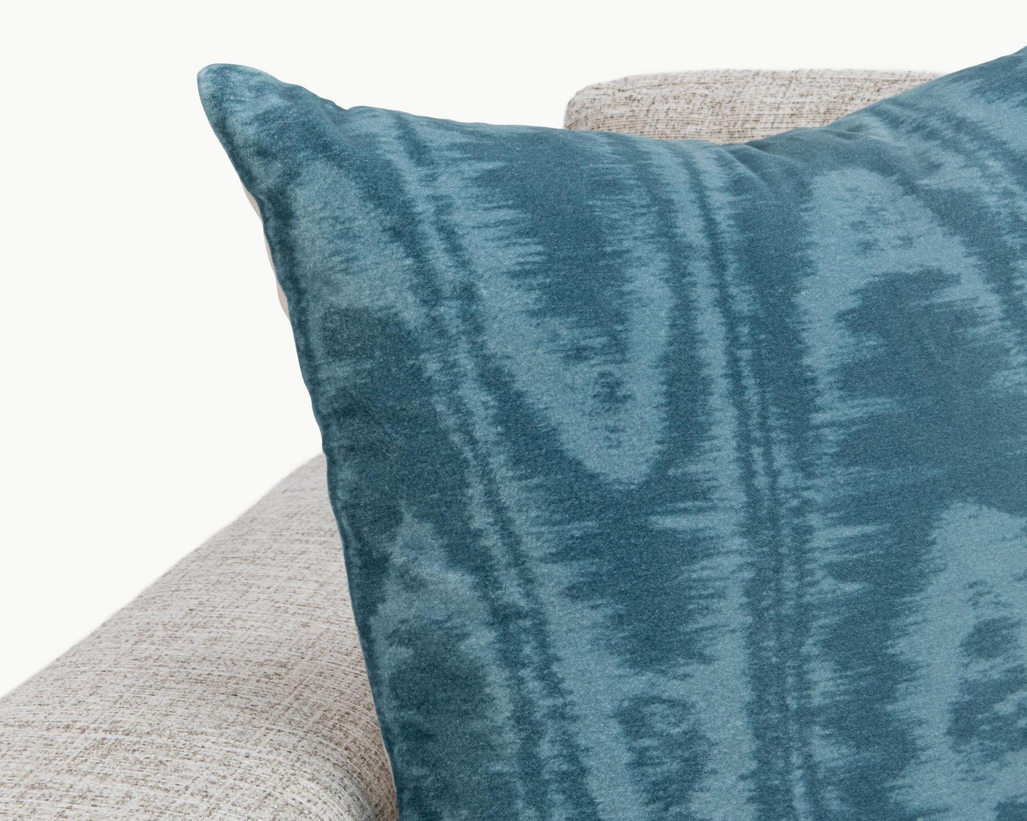 Chambray Blue 100% Cotton Velvet Pattern NV Hildene 22x22 Collection