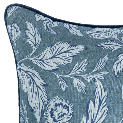 Denim Blue 100% Linen Pattern NV Davenport 22x22 Collection