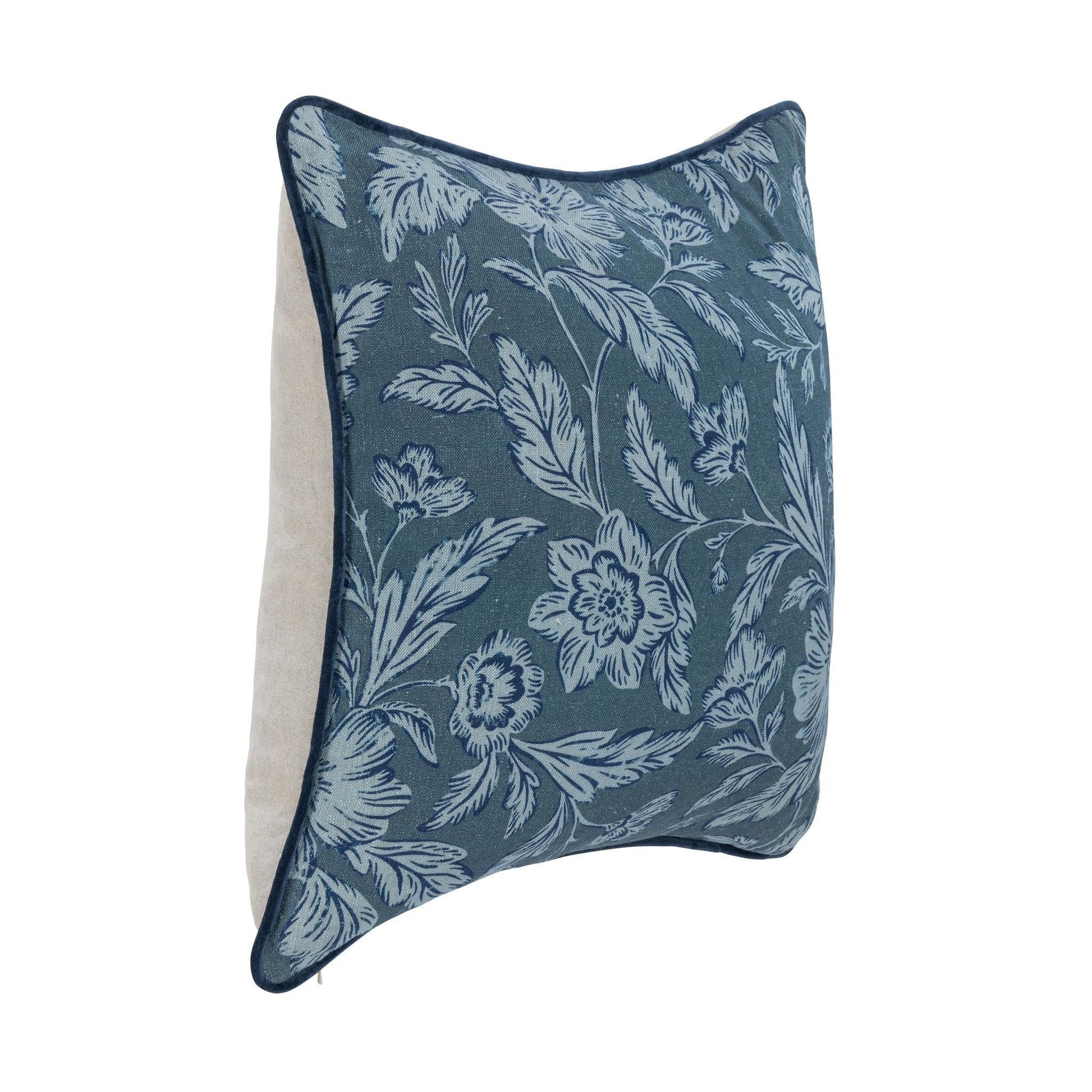 Denim Blue 100% Linen Pattern NV Davenport 22x22 Collection
