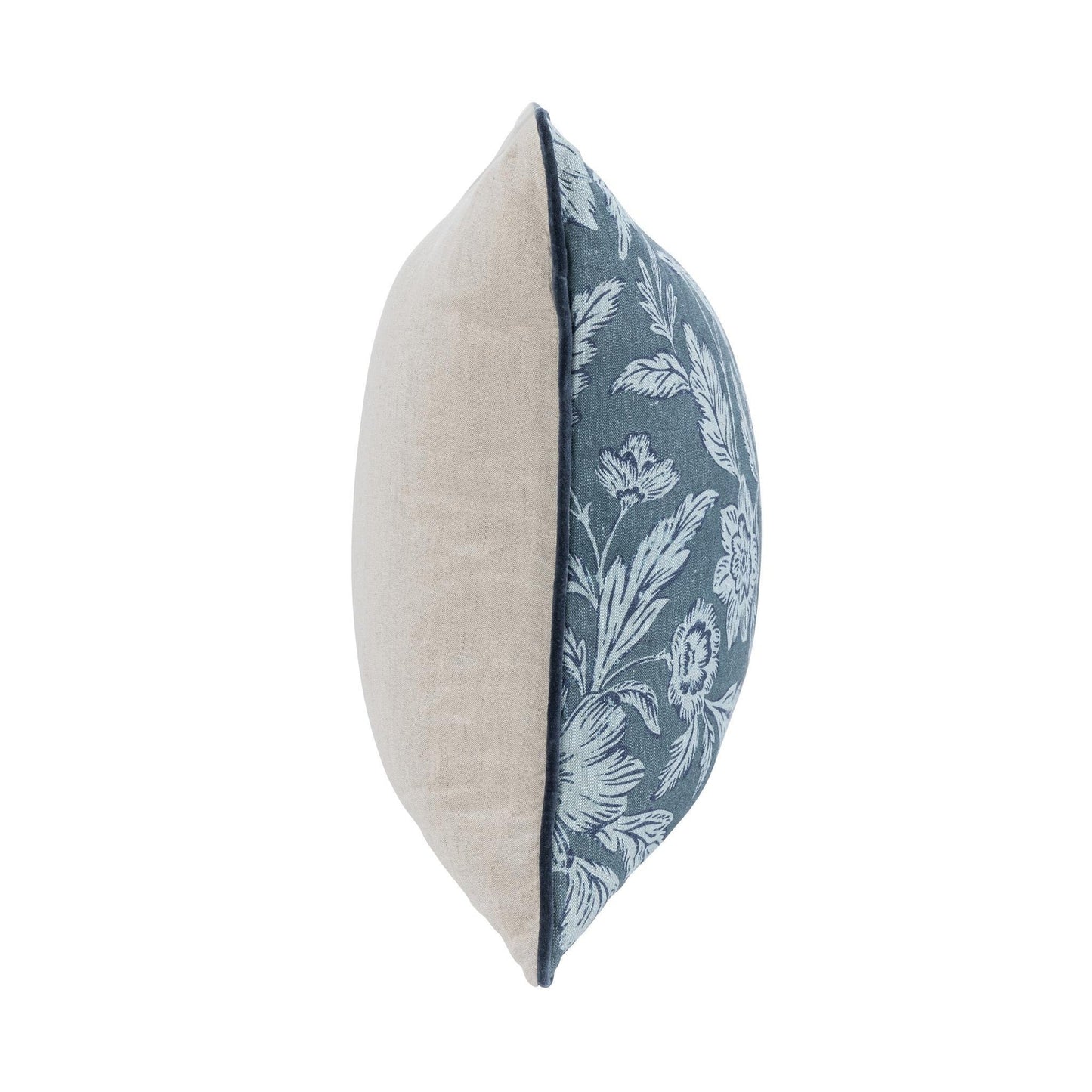 Denim Blue 100% Linen Pattern NV Davenport 22x22 Collection