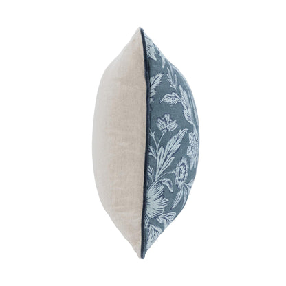 Denim Blue 100% Linen Pattern NV Davenport 22x22 Collection