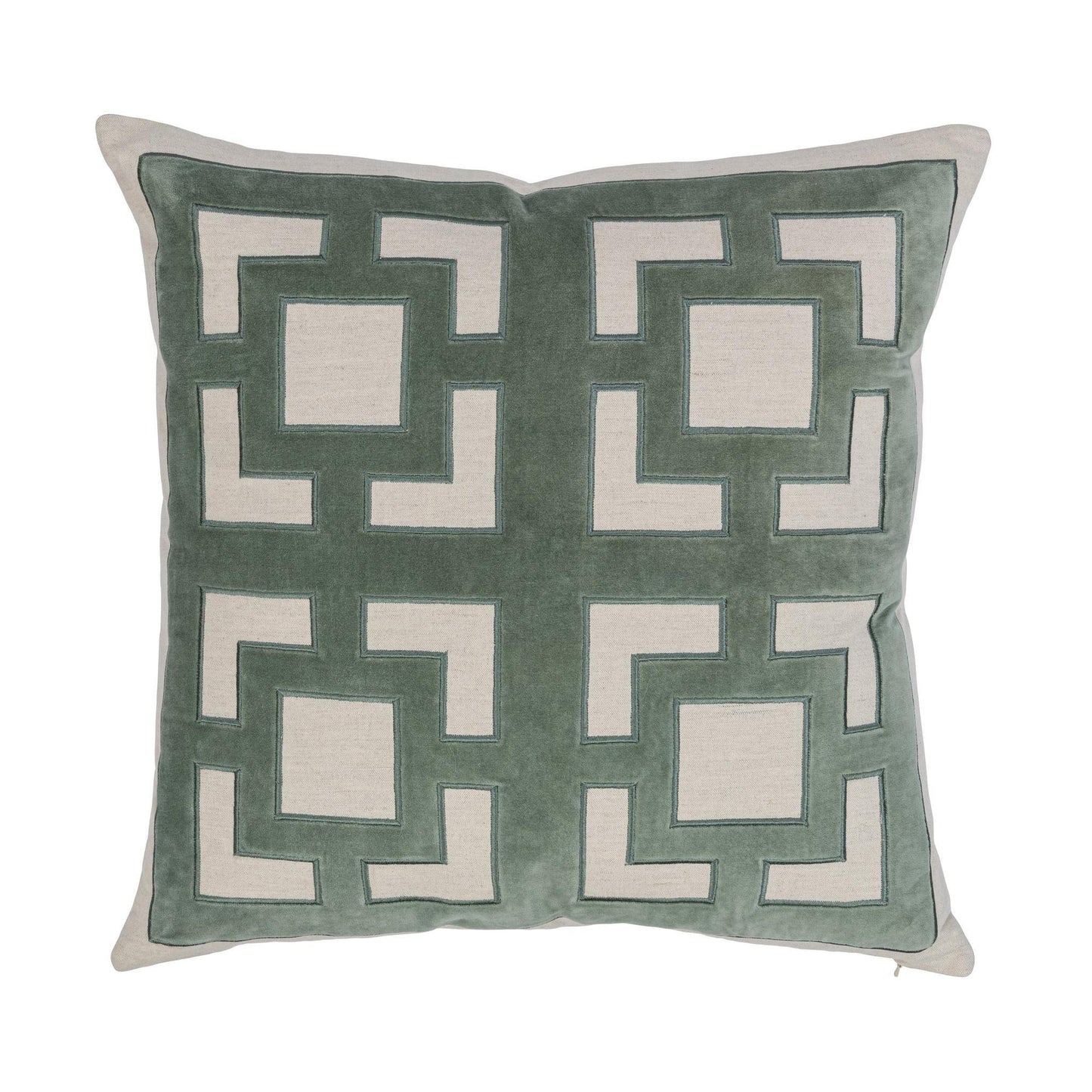 Jade Green 50% Cotton/50% Linen Pattern NV Corbin 22x22 Collection